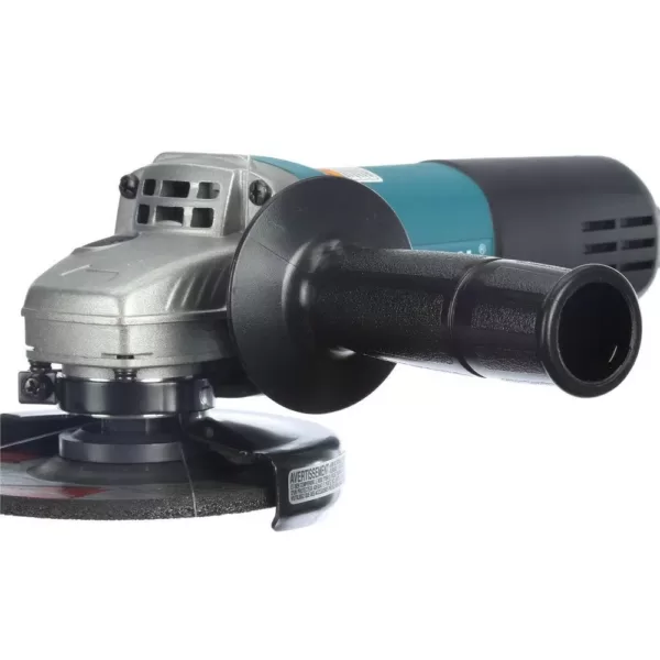 Makita 7.5 Amp Corded 4-1/2 in. Easy Wheel Change Compact Angle Grinder with Grinding Wheel, Wheel Guard and Side Handle