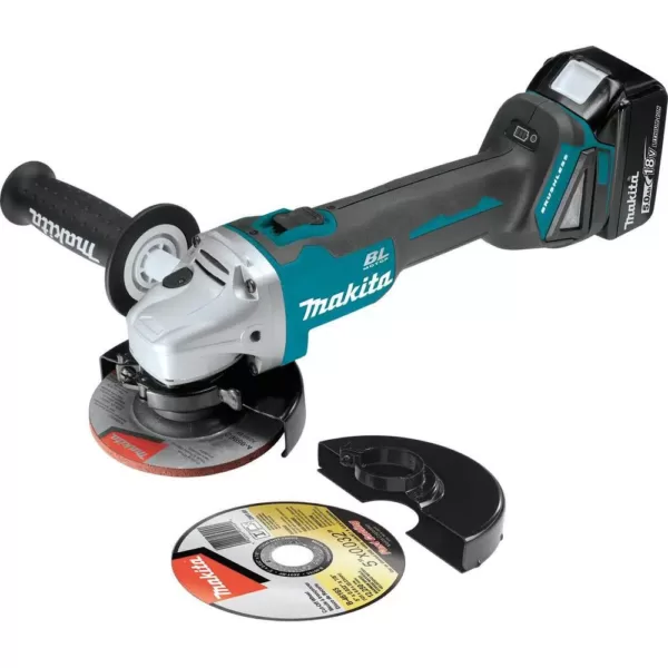 Makita 18-Volt  5.0Ah LXT Lithium-Ion Brushless Cordless 4-1/2 / 5 in. Cut-Off/Angle Grinder Kit