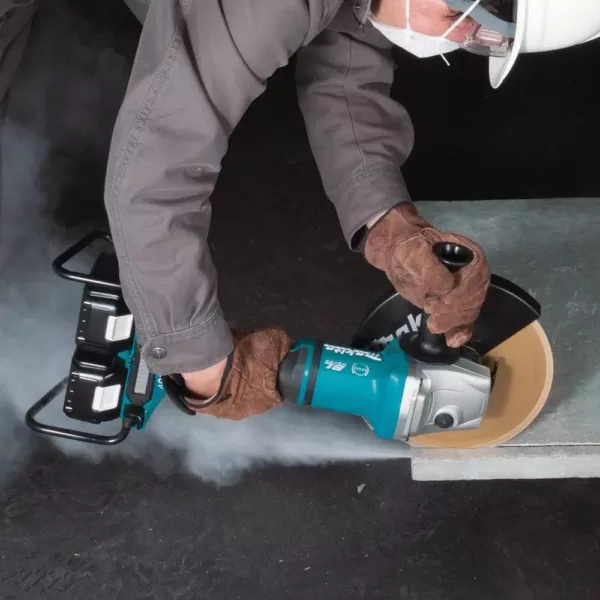 Makita 18-Volt X2 LXT Lithium-Ion (36V) Brushless Cordless 9 in. Paddle Switch Cut-Off/Angle Grinder Kit w Electric Brake 5.0Ah