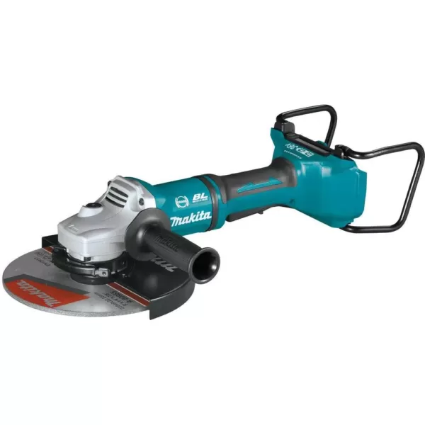 Makita 18-Volt X2 LXT Lithium-Ion (36V) Brushless Cordless 9 in. Paddle Switch Cut-Off/Angle Grinder w Electric Brake Tool Only