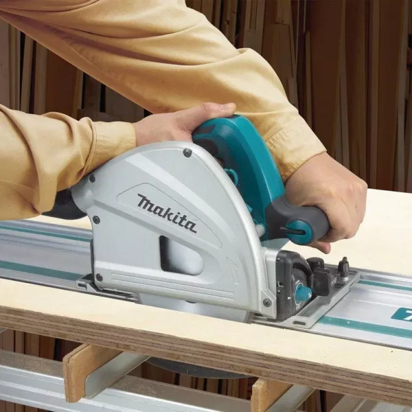 Makita 12 Amp 6-1/2 in. Corded Plunge Saw with 55 in. Guide Rail, 48T Carbide Blade and Hard Case