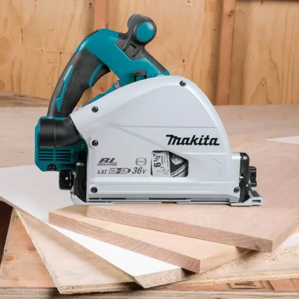 Makita 18-Volt X2 LXT (36-Volt) Brushless 6-1/2 in. Plunge Circular Saw with Bonus 6-1/2 in. 56T Carbide-Tipped Saw Blade