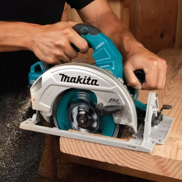 Makita 18-Volt X2 LXT Lithium-Ion (36-Volt) Brushless Cordless 7-1/4 in. Circular Saw Kit with 4 Batteries (5.0Ah)