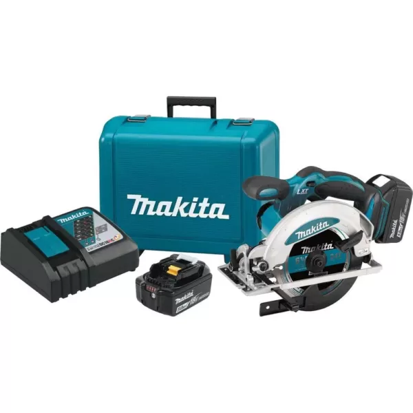 Makita 18-Volt 5.0 Ah LXT Lithium-Ion Cordless 6-1/2 in. Circular Saw Kit