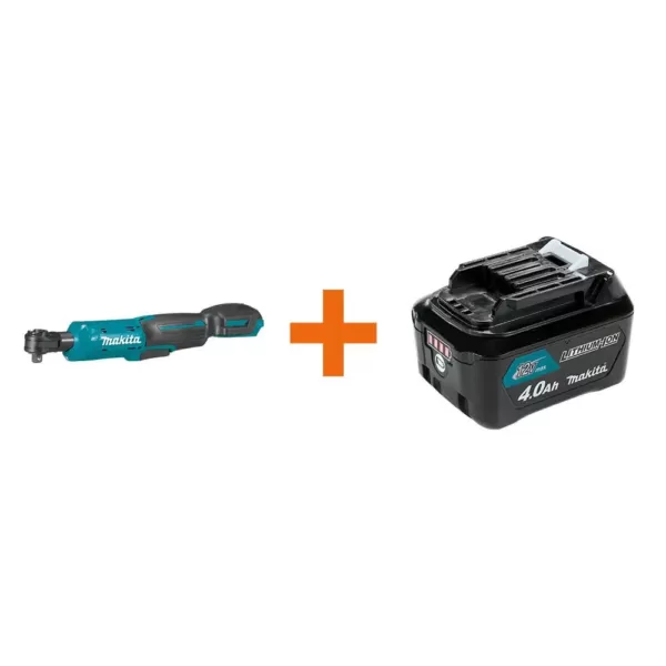 Makita 12-Volt MAX CXT Lithium-Ion Cordless 3/8 in./1/4 in. Sq. Drive Ratchet with bonus 12-Volt MAX CXT Battery Pack 4.0Ah