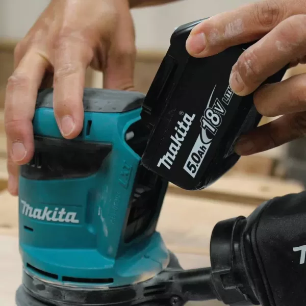 Makita 18-Volt 5.0Ah LXT Lithium-Ion Cordless 5 in. Random Orbit Sander Kit