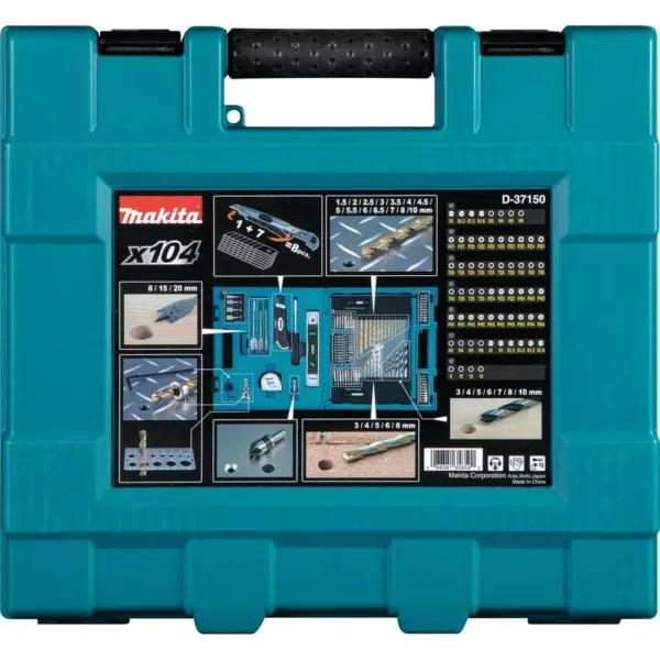 Makita Metric Bit and Hand Tool Set, Metal, Wood, Masonry, Straight Shank (104-Piece)