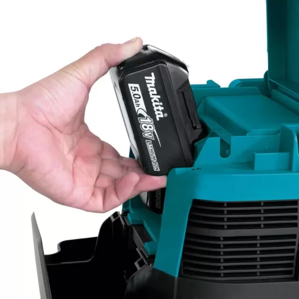 Makita 18-Volt X2 LXT 36-Volt Brushless Cordless 2.1 Gal. HEPA Filter Dry Dust Extractor/Vacuum Kit with AWS 5.0 Ah