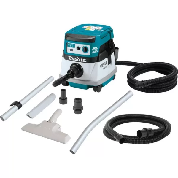 Makita 18-Volt X2 LXT 36-Volt Brushless Cordless 2.1 Gal. HEPA Filter Dry Dust Extractor/Vacuum Kit with AWS 5.0 Ah