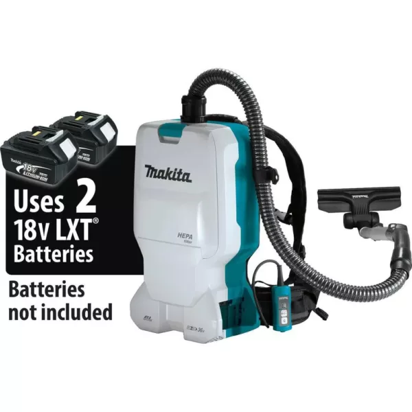 Makita 18-Volt X2 LXT Lithium-Ion (36V) Brushless Cordless 1.6 Gal. HEPA Filter Backpack Dry Vacuum (Tool-Only)