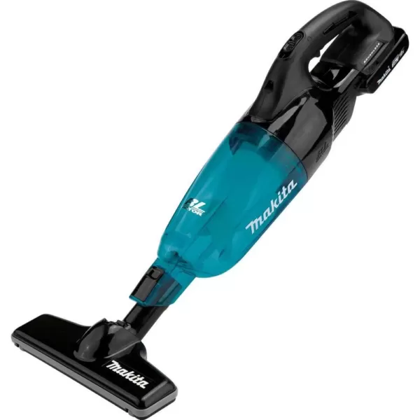 Makita 18-Volt LXT Lithium-Ion Compact Brushless Cordless Vacuum Kit, 2.0Ah with Black Cyclonic Vacuum Attachment with Lock