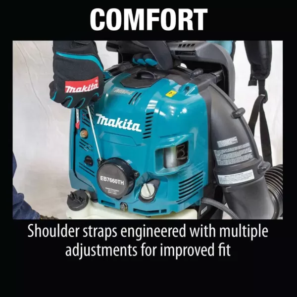 Makita 75.6 cc MM4 206 MPH 706 CFM 4-Stroke Engine Tube Throttle Backpack Blower