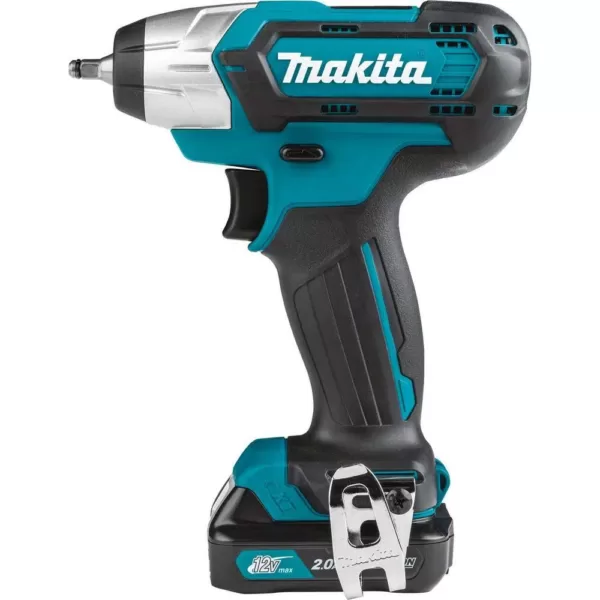 Makita 12-Volt MAX 2.0 Ah CXT Lithium-Ion Cordless 1/4 sq. in. Drive Impact Wrench Kit