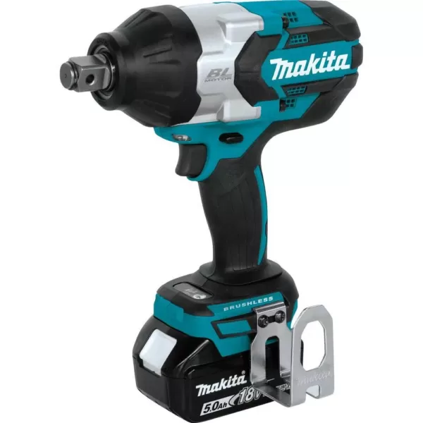 Makita 18-Volt LXT Lithium-Ion Brushless Cordless High Torque 3/4 in. Square Drive Impact Wrench With (2) Batteries 5.0Ah, Bag