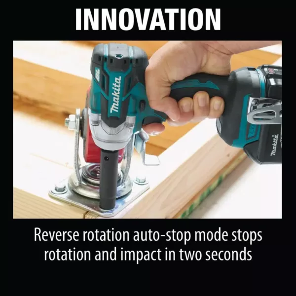 Makita 18-Volt LXT Lithium-Ion Compact Brushless Cordless 1/2 in. 3-Speed Impact Wrench Kit, 2.0Ah