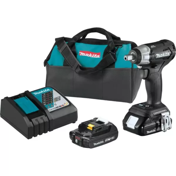 Makita 18-Volt LXT Lithium-Ion Sub-Compact Brushless Cordless 1/2 in. Square Drive Impact Wrench Kit