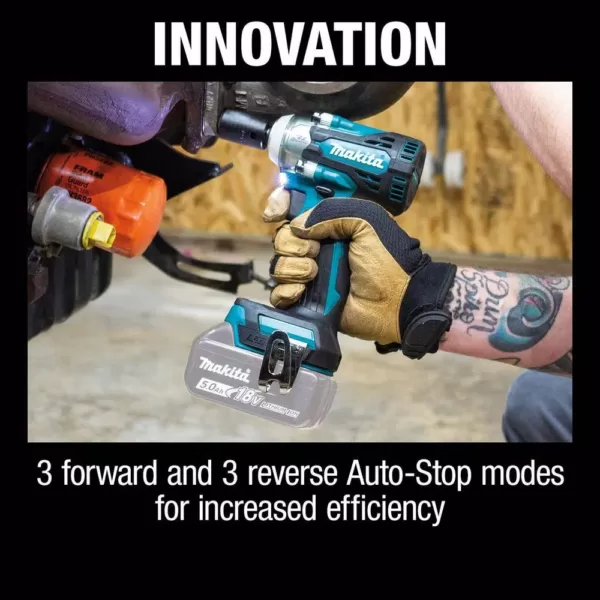 Makita 18-Volt LXT Lithium-Ion Brushless Cordless 4-Speed 1/2 in. Impact Wrench with Detent Anvil (Tool-Only)