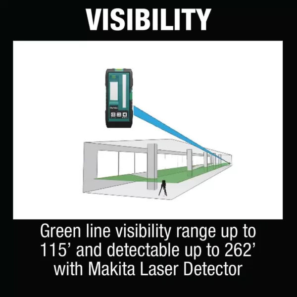 Makita 12-Volt MAX CXT Self-Leveling Cross-Line Green Laser Kit (2.0 Ah)