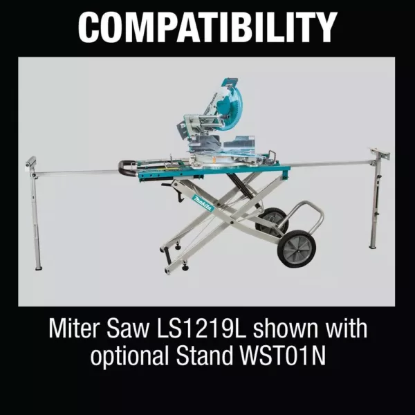 Makita 15 Amp 12 in. Dual-Bevel Sliding Compound Miter Saw with Laser with bonus Pneumatic 16-Gauge, 2-1/2 in. Finish Nailer