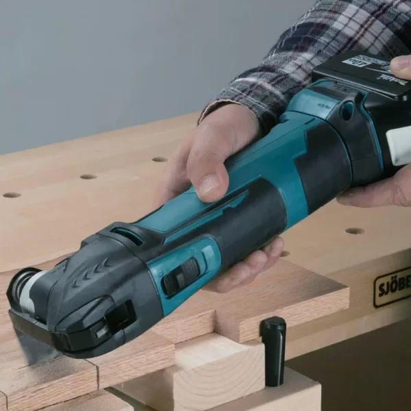 Makita 18-Volt LXT Lithium-Ion Cordless Variable Speed Oscillating Multi-Tool (Tool-Only) With Blade and Accessory Adapters