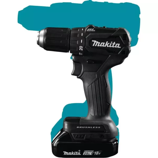 Makita 18-Volt 2.0 Ah LXT Lithium-Ion Sub-Compact Brushless Cordless 1/2 in. Driver Drill Kit