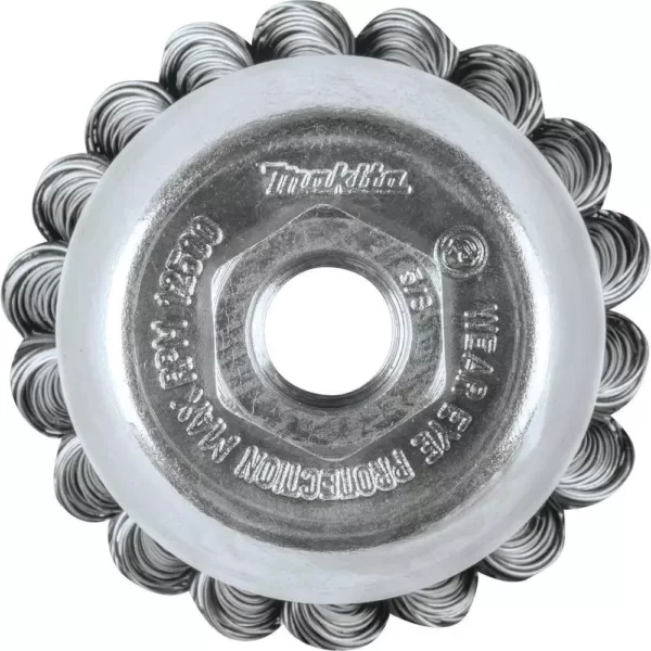 Makita 2-3/4 in. x 5/8 in.-11 Stainless Knot Wire Cup Brush