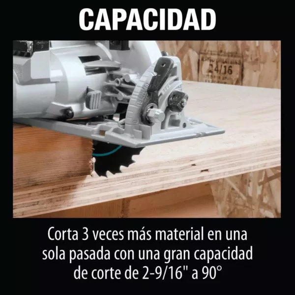 Makita 18-Volt X2 LXT Brushless Cordless Rear Handle 7-1/4 in. Circular Saw w/Bonus Miter Saw, 2 Batteries 5.0 Ah