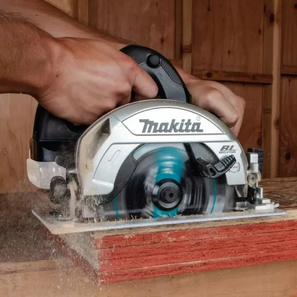 Makita 18V LXT Sub-Compact Brushless 1/2 in. Hammer Driver Drill, Circular Saw and Recipro Saw with bonus 18V LXT Starter Pack