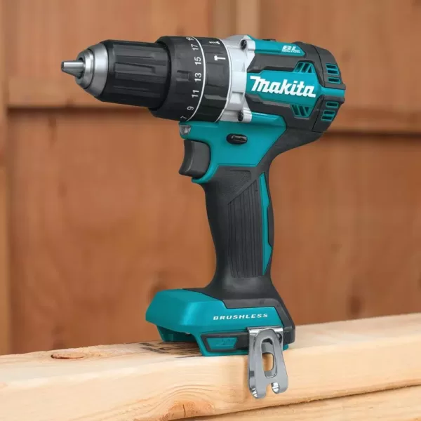 Makita 18V LXT 1/2 in. Brushless Hammer Driver-Drill, 6-1/2 in. Circ Saw and Recip Saw with bonus 18V LXT Starter Pack