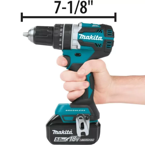 Makita 18-Volt 4-Piece 5.0Ah LXT Lithium-Ion Brushless Cordless Combo Kit Hammer Drill/ Impact Driver/ Recipro Saw/ Flashlight