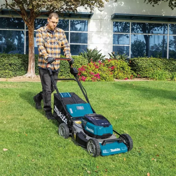 Makita 21 in. 18-Volt X2 (36-Volt) LXT Lithium-Ion Cordless Walk Behind Push Lawn Mower, Tool-Only