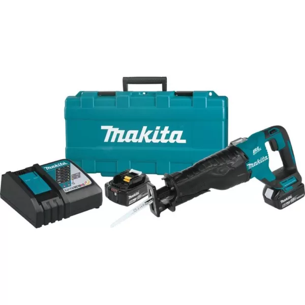 Makita 18-Volt 5.0Ah LXT Lithium-Ion Brushless Cordless Recipro Saw Kit with bonus 18-Volt LXT Lithium-Ion Battery Pack 5.0Ah