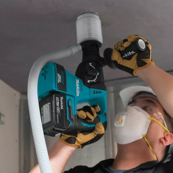 Makita 18-Volt LXT Lithium-Ion 1 in. Brushless Cordless SDS-Plus Concrete/Masonry Rotary Hammer Drill with (2) Batteries 5.0Ah