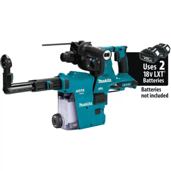 Makita 18-Volt X2 LXT 36-Volt 1-1/8 in. Brushless Cordless Rotary Hammer with HEPA Dust Extractor AFT, AWS Capable (Tool-Only)