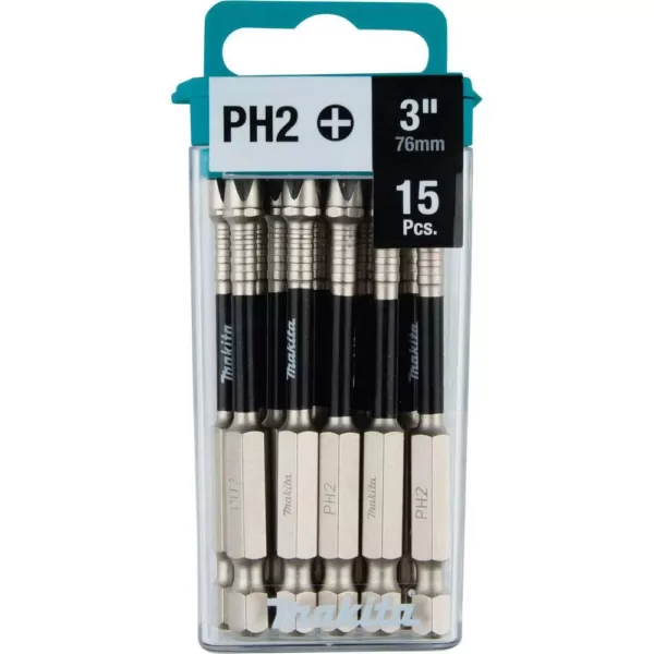 Makita Impact XPS #2 Phillips 3 in. Power Bit (15-Pack)