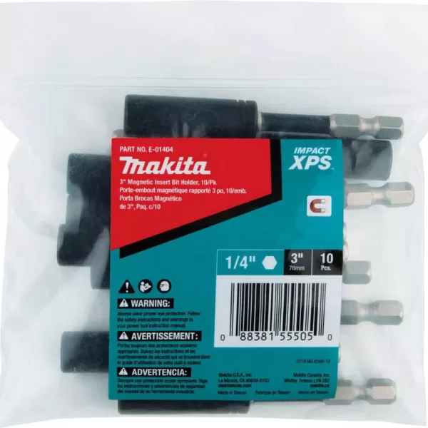 Makita Impact XPS 3 in. MAG Insert Bit Holder Bulk (10-Pack)