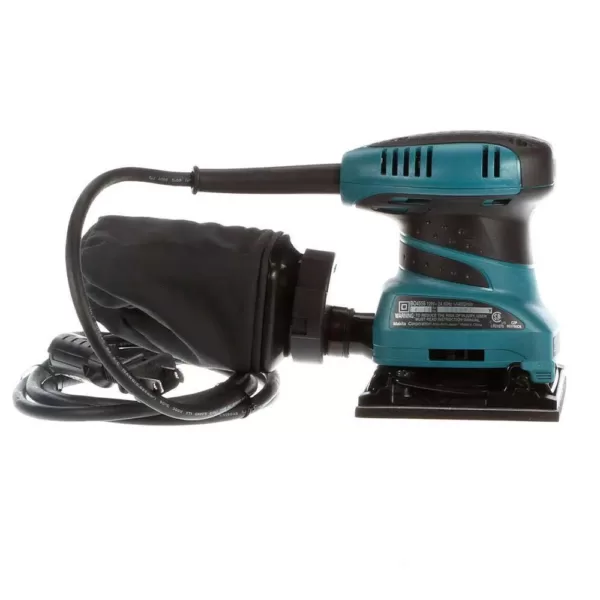 Makita 2 Amp Corded 1/4 Sheet Finishing Sander with 60G Paper, 100G Paper, 150G Paper, Dust Bag and Punch Plate