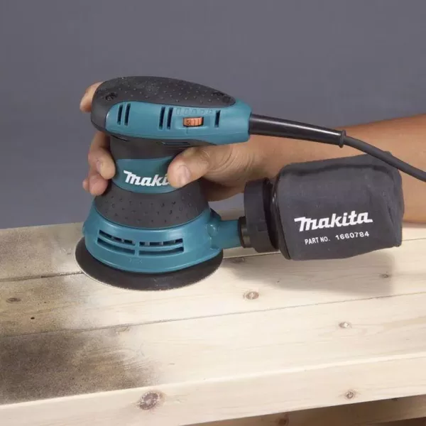 Makita 3 Amp 5 in. Corded Random Orbital Sander with Variable Speed Tool Case