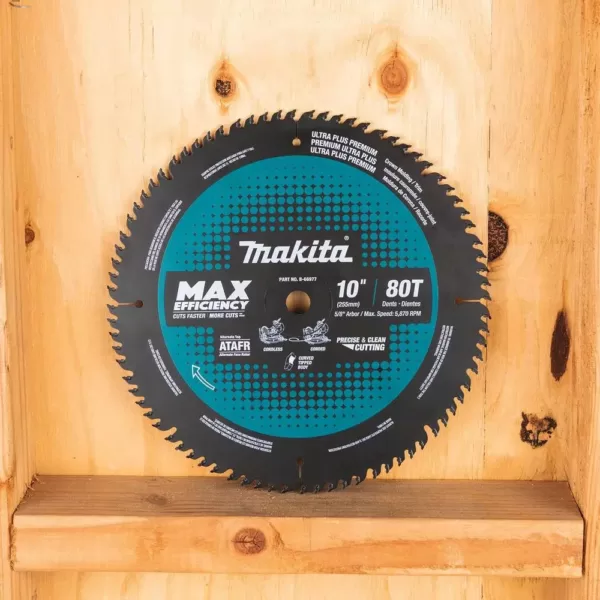 Makita 10 in. 80T Carbide-Tipped Max Efficiency Miter Saw Blade